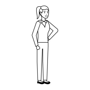 İzole edilmiş Avatar kadın vektör tasarımı