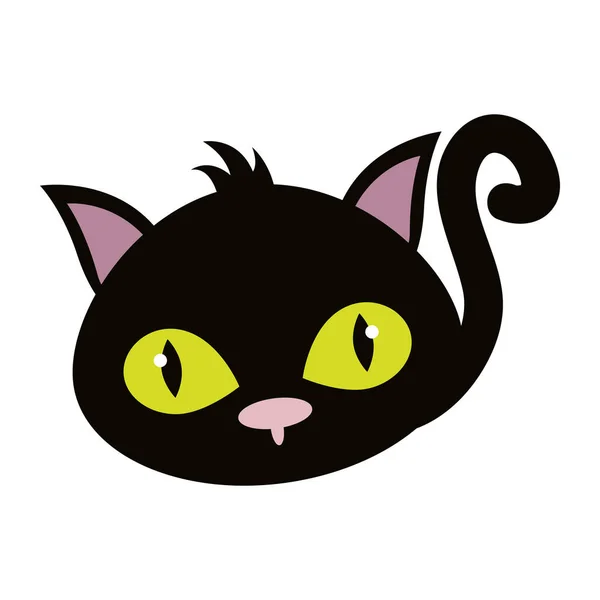 Halloween Katze Cartoon Vektor-Design — Stockvektor