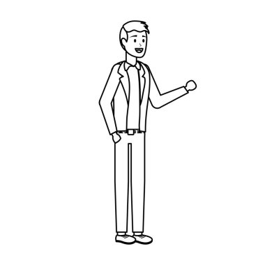 İzole edilmiş Avatar Adam vektör tasarımı