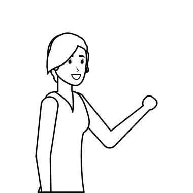 İzole edilmiş Avatar kadın vektör tasarımı