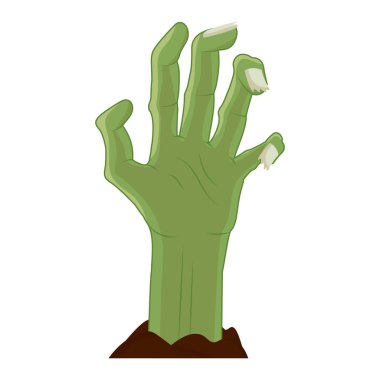 Cadılar bayramı zombi el vektör tasarımı