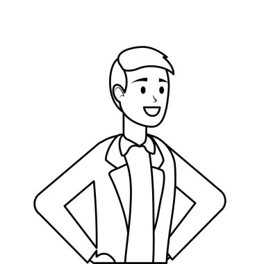 İzole edilmiş Avatar Adam vektör tasarımı