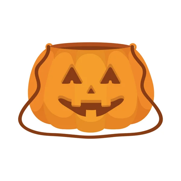 Halloween pumpkin bag vector design — Stock Vector