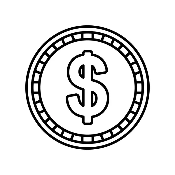 Design de vetor de moeda isolado — Vetor de Stock