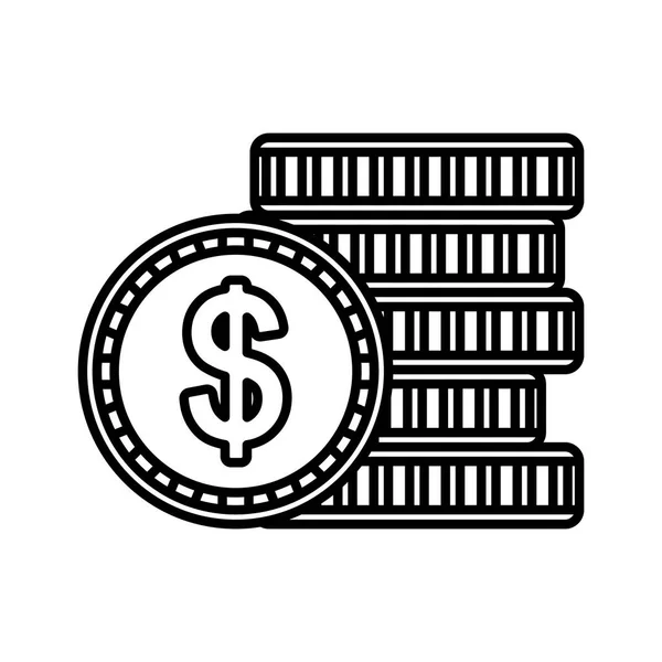 Design de vetores de moedas isoladas — Vetor de Stock