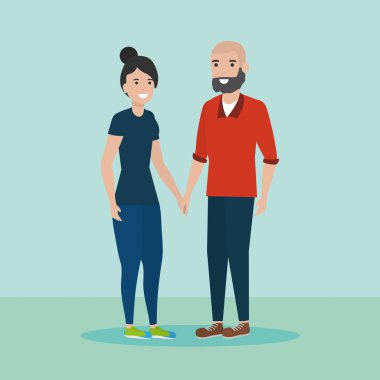 insanlar aile düz tasarım görüntü