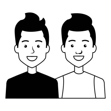 kentsel tarzı karakterleri ile genç erkek arkadaşlar