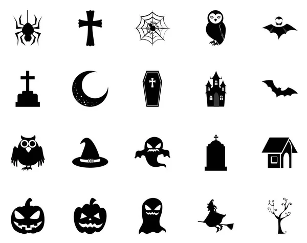 Paquete de Halloween con iconos de conjunto — Vector de stock