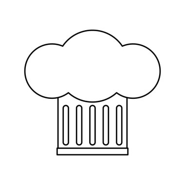 İzole mutfak şefleri şapka vektör tasarımı