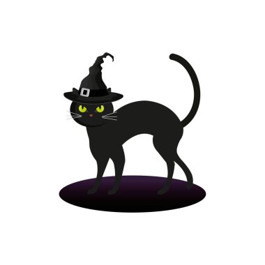 şapka cadı ile kedi kedi cadılar bayramı