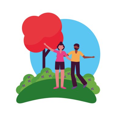 Kadın ve erkek avatar vektör tasarımı