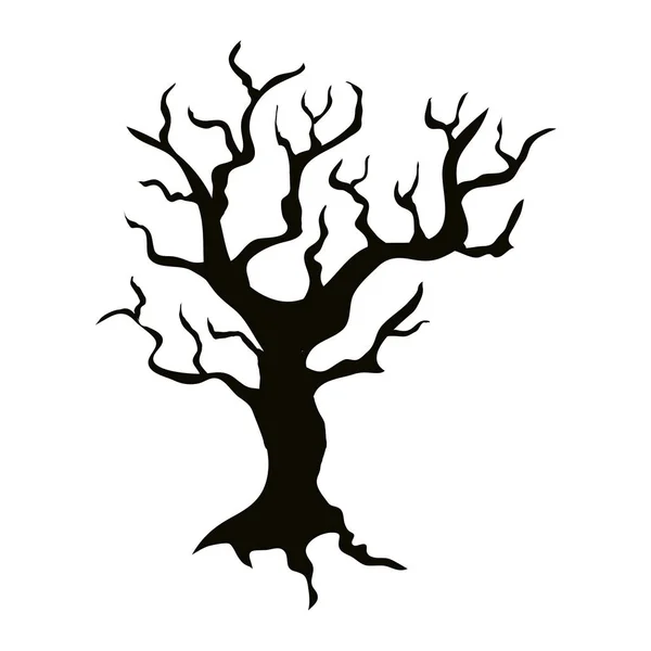 Pianta ad albero secco isolato icona — Vettoriale Stock