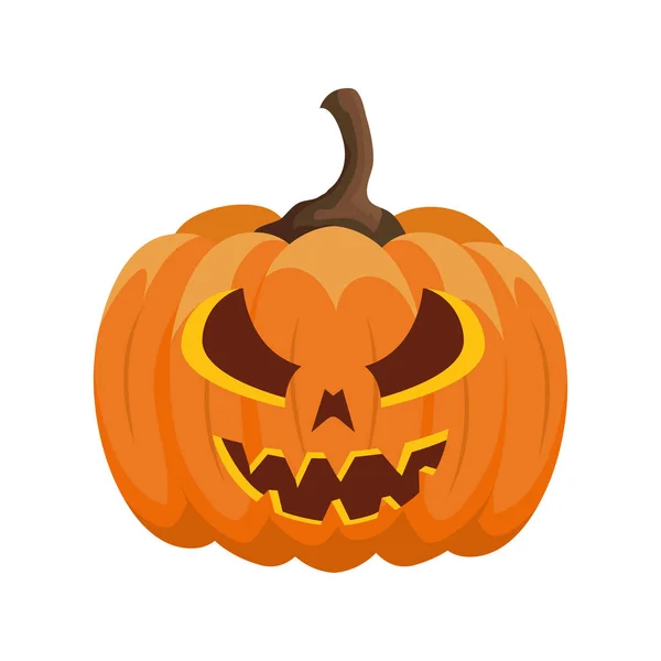 Halloween pompoen traditionele geïsoleerde pictogram — Stockvector