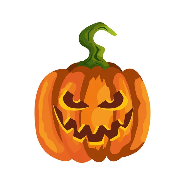 Calabaza de halloween icono aislado tradicional — Vector de stock