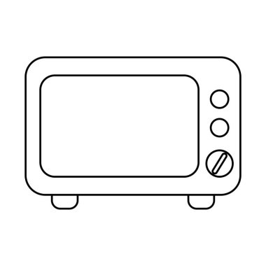 İzole mutfak mikrodalga vektör tasarımı