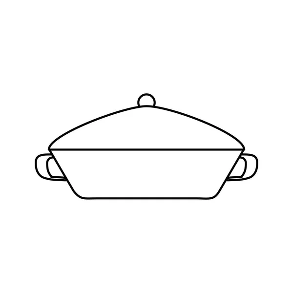 Diseño vectorial de placa de cocina aislada — Vector de stock