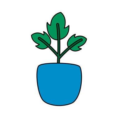 Ot vektör tasarımı içinde izole edilmiş bitki