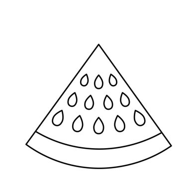 İzole karpuz meyve vektör tasarımı