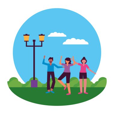 İzole kadın ve erkek avatar tasarımı