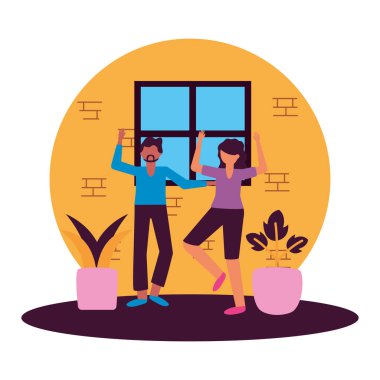 Kadın ve erkek avatar vektör tasarımı