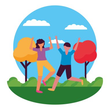 Kadın ve erkek avatar vektör tasarımı