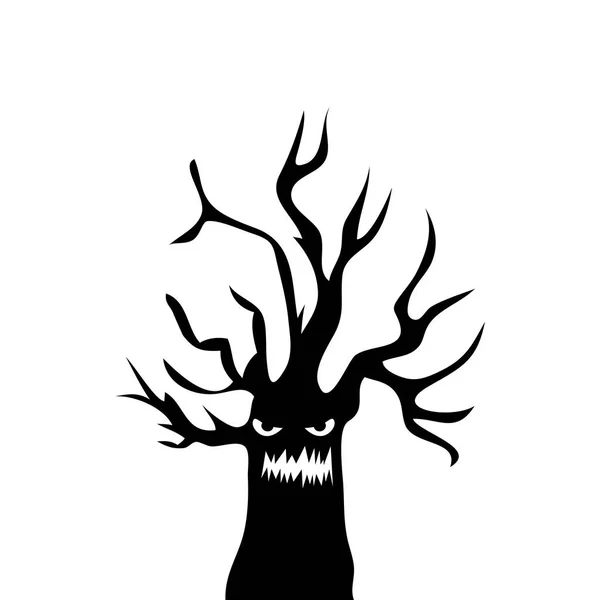 Árbol seco embrujado icono aislado — Vector de stock