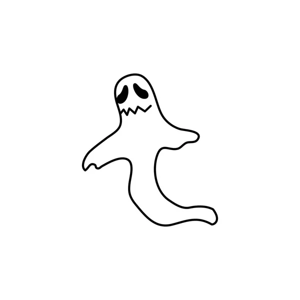 ハロウィーン幽霊の謎孤立したアイコン — ストックベクタ