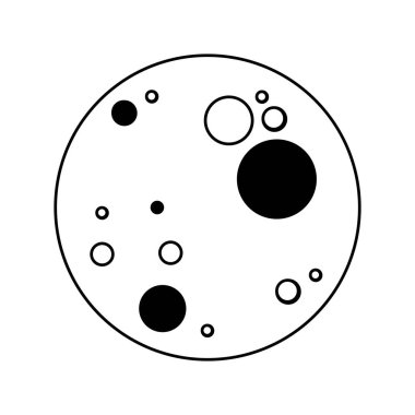 dolunay parlak izole simgesi