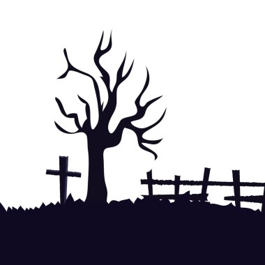 çapraz izole simgesi ile kuru ağaç bitki