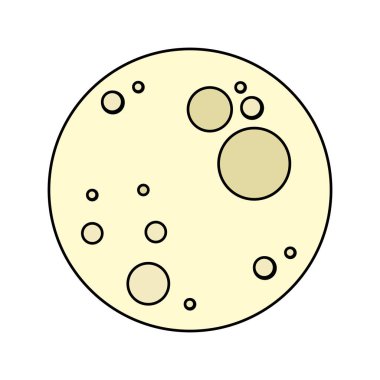 dolunay parlak izole simgesi