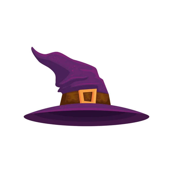 Cappello di strega halloween icona isolata — Vettoriale Stock