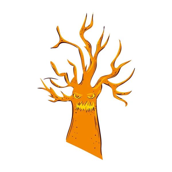 Perili kuru ağaç izole simgesi — Stok Vektör