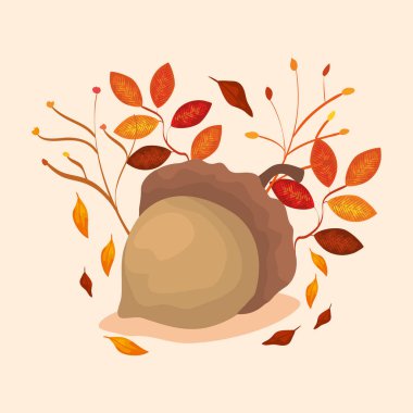 sonbahar yapraklı fındık