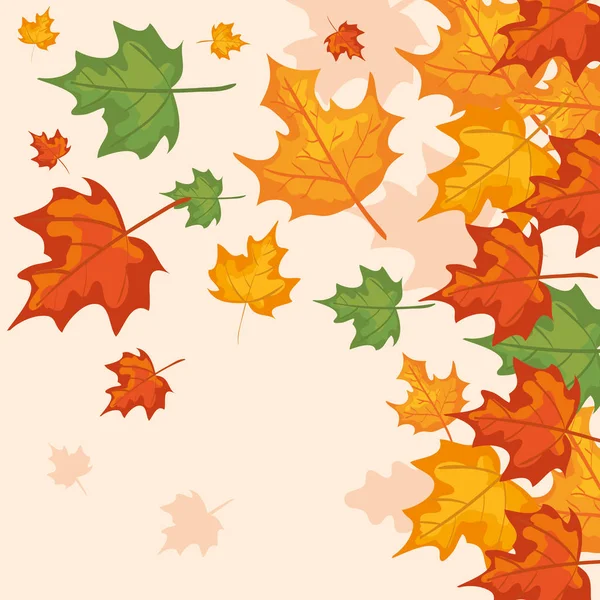Ágak lombos az ősz — Stock Vector