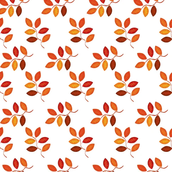 Motif de décoration de feuilles d'automne — Image vectorielle