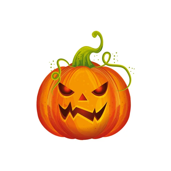 Halloween pumpkin traditional isolated icon — Stock Vector