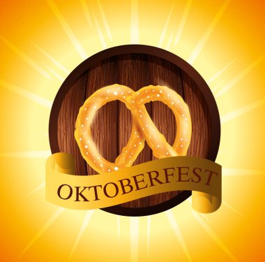 simit ve kurdele ile oktoberfest poster