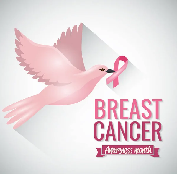 Breast cancer awareness campaign design — Stock Vector