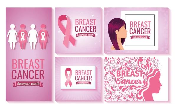 Кампания по информированию о раке груди — стоковый вектор
