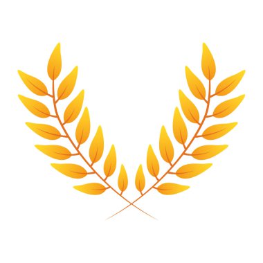 yapraklar dekoratif taç ile sonbahar dalı