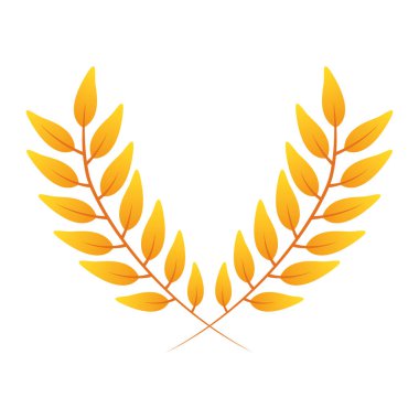 yapraklar dekoratif taç ile sonbahar dalı