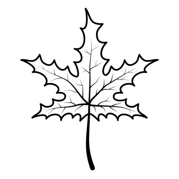 Hoja de otoño follaje icono estacional — Vector de stock