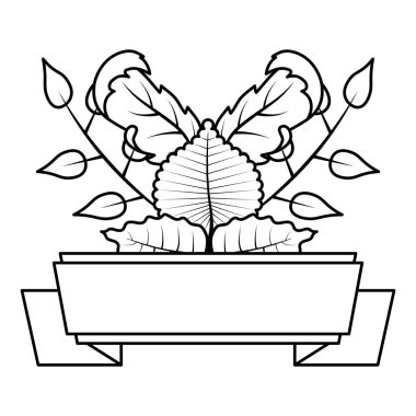 kurdele mevsimlik dekorasyon ile sonbahar yaprakyapraklar yeşillik