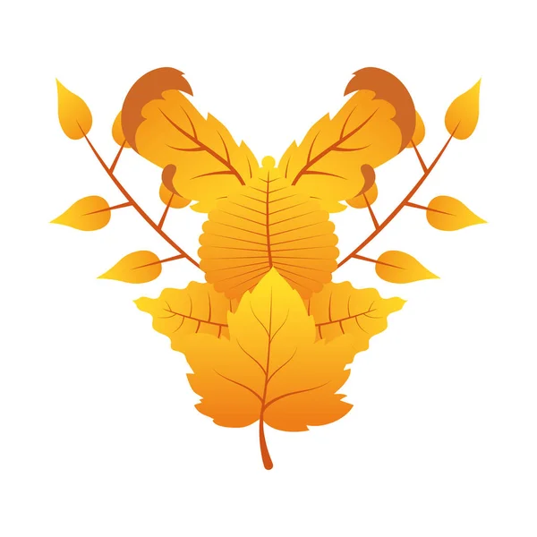Jesienne liście liści dekoracje sezonowe — Wektor stockowy