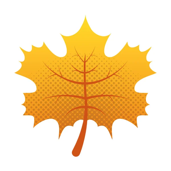 Feuille d'automne feuillage icône saisonnière — Image vectorielle