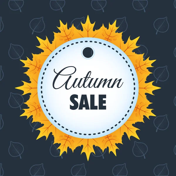 Autumn sale circular seasonal frame — Stock Vector