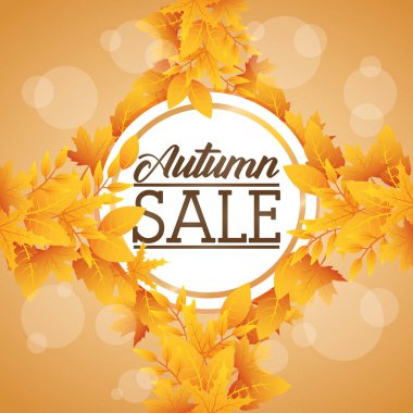 sonbahar satış dairesel mevsimlik çerçeve