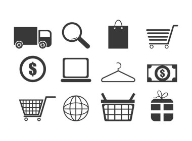 set simgeleri ile e-ticaret paketi