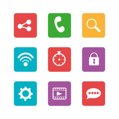 sosyal medya demeti ve simgeleri ayarla