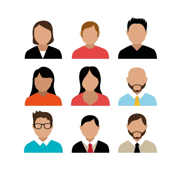 Grupo de personas carácter avatar — Vector de stock